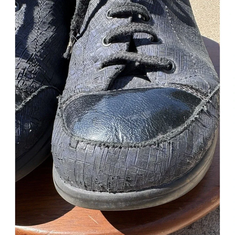 Finn Comfort Shoes Sneakers Womens 7.5 Blue Casual Lace Oxford Leather Germany